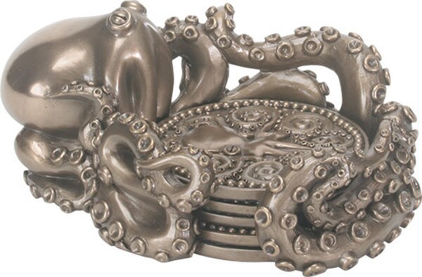 Kraken Coaster Holder Sculpture Giant Squid Monster of the Sea